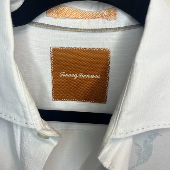Tommy Bahama Long Sleeve Men's White Shirt with Embroidered Design Size Small - Picture 2 of 12